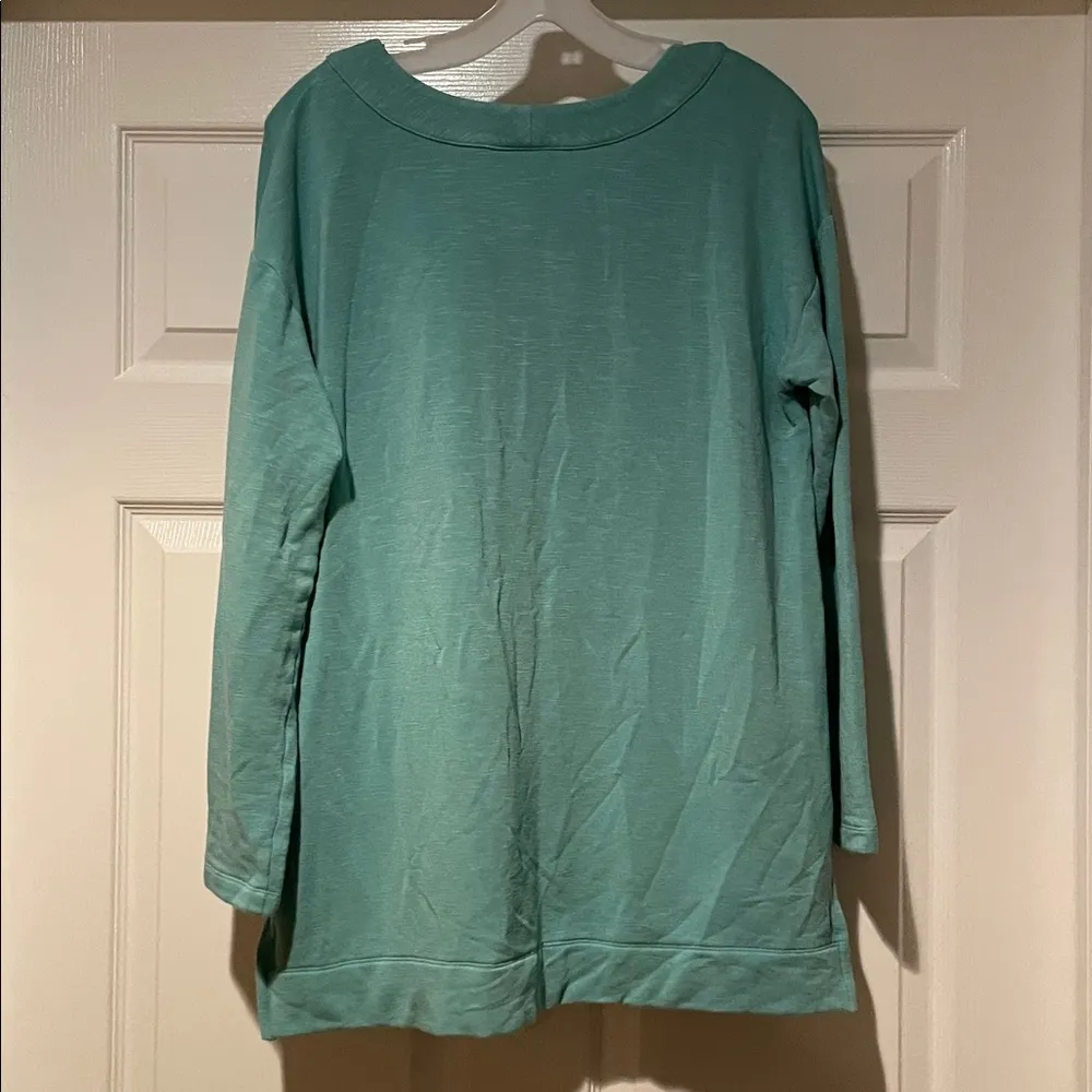 J. Jill Seafoam Green Knit Top - Image 3