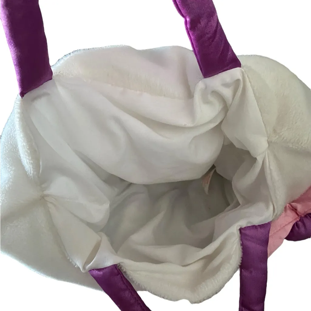 Hello Kitty Sanrio Large Plush Tote Bag purse purple pink bow dopamine dressing White - Image 7