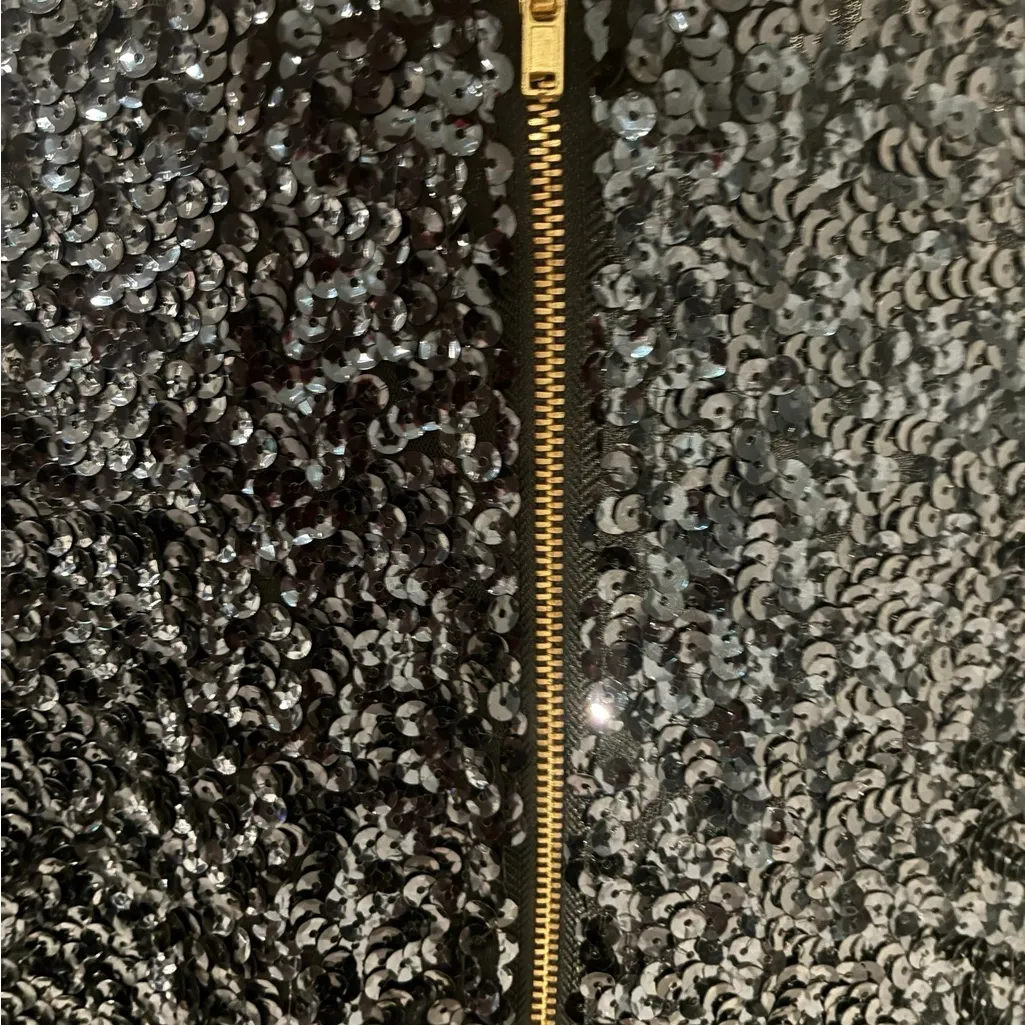 VENUS NWT SEXY Sparkling Black Long Sleeve Dress. Size M - Image 7