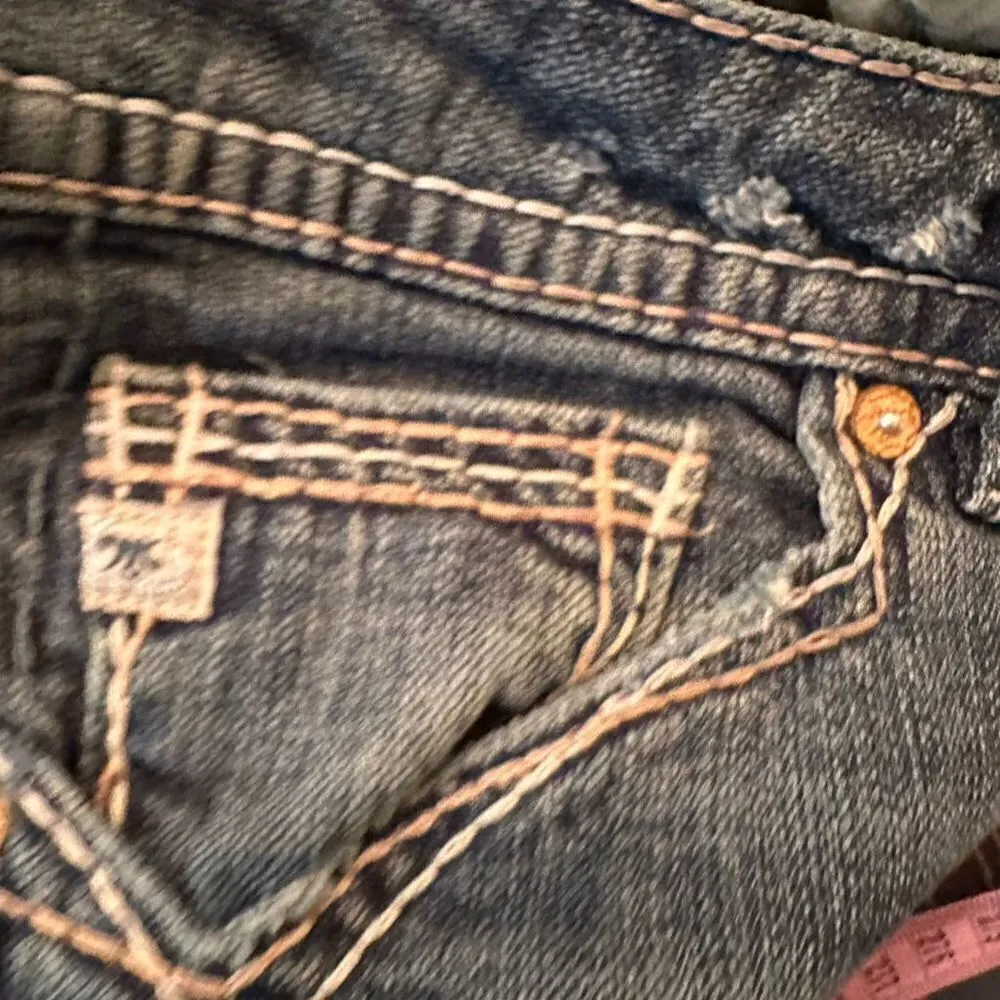 MEK Denim Women's Bootcut Jeans Blue Stretch Cotton Blend Size 32 - Image 10