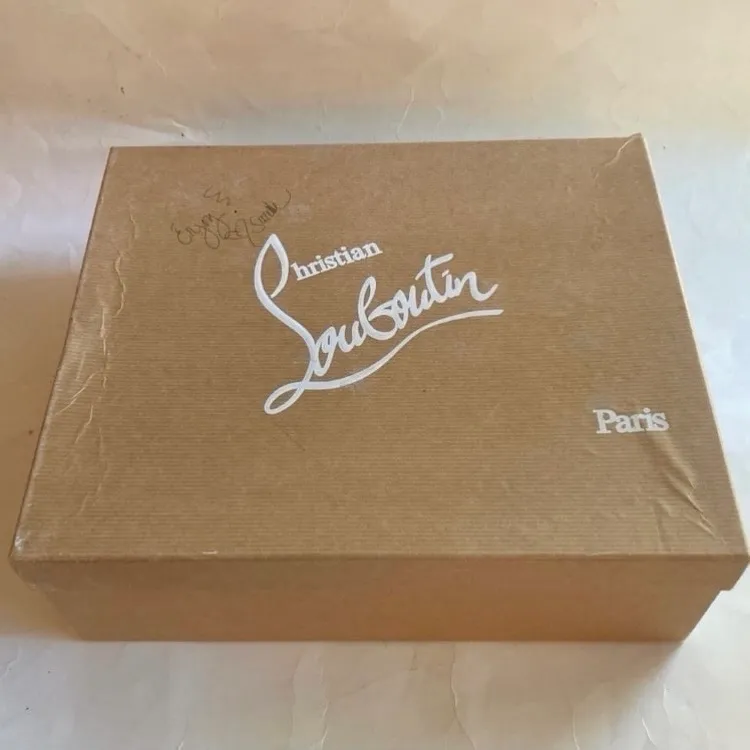 Christian Louboutin Lady Peep Toe Nude Platform Heel Sz 36 - Image 11