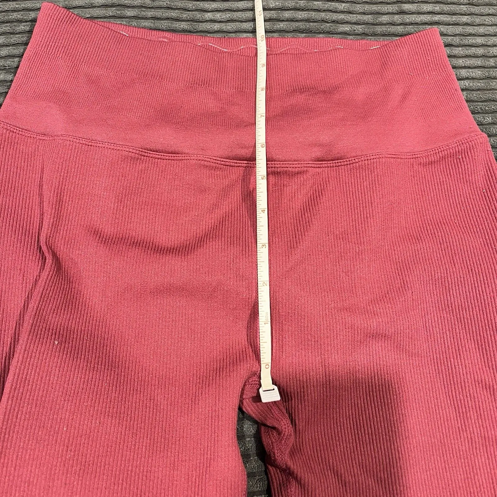 Spiritual Gangster Women's Pink Ribbed Leggings Size M/L Stick Waist EUC - Image 8