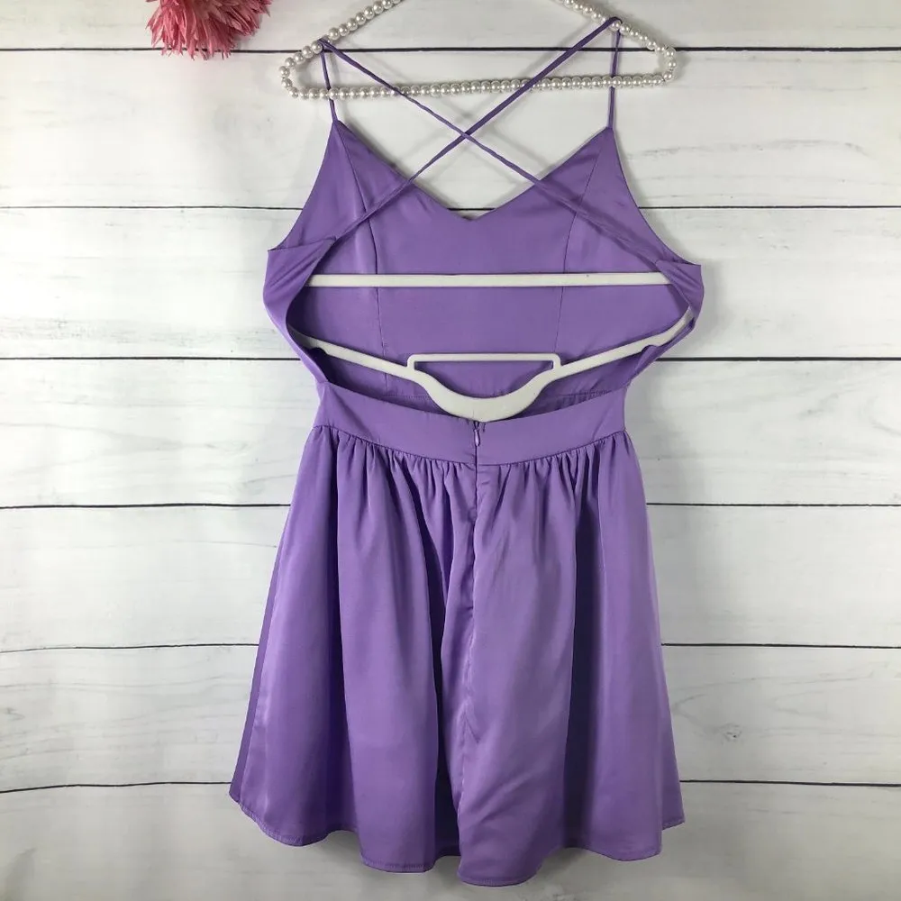 TOBI Purple Lavender Open Back Tulle Dress - Image 7