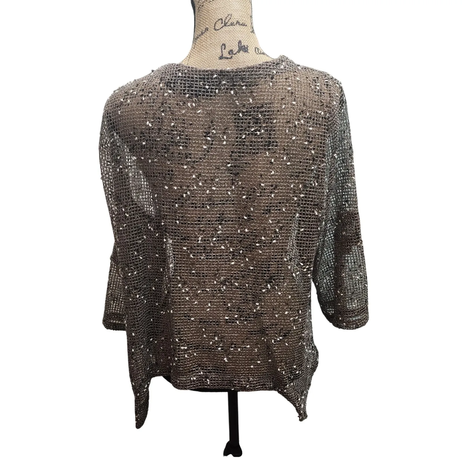 Womens Mesh Open Front Cardigan Lightweight Sheer Jacket Size XL - Image 4