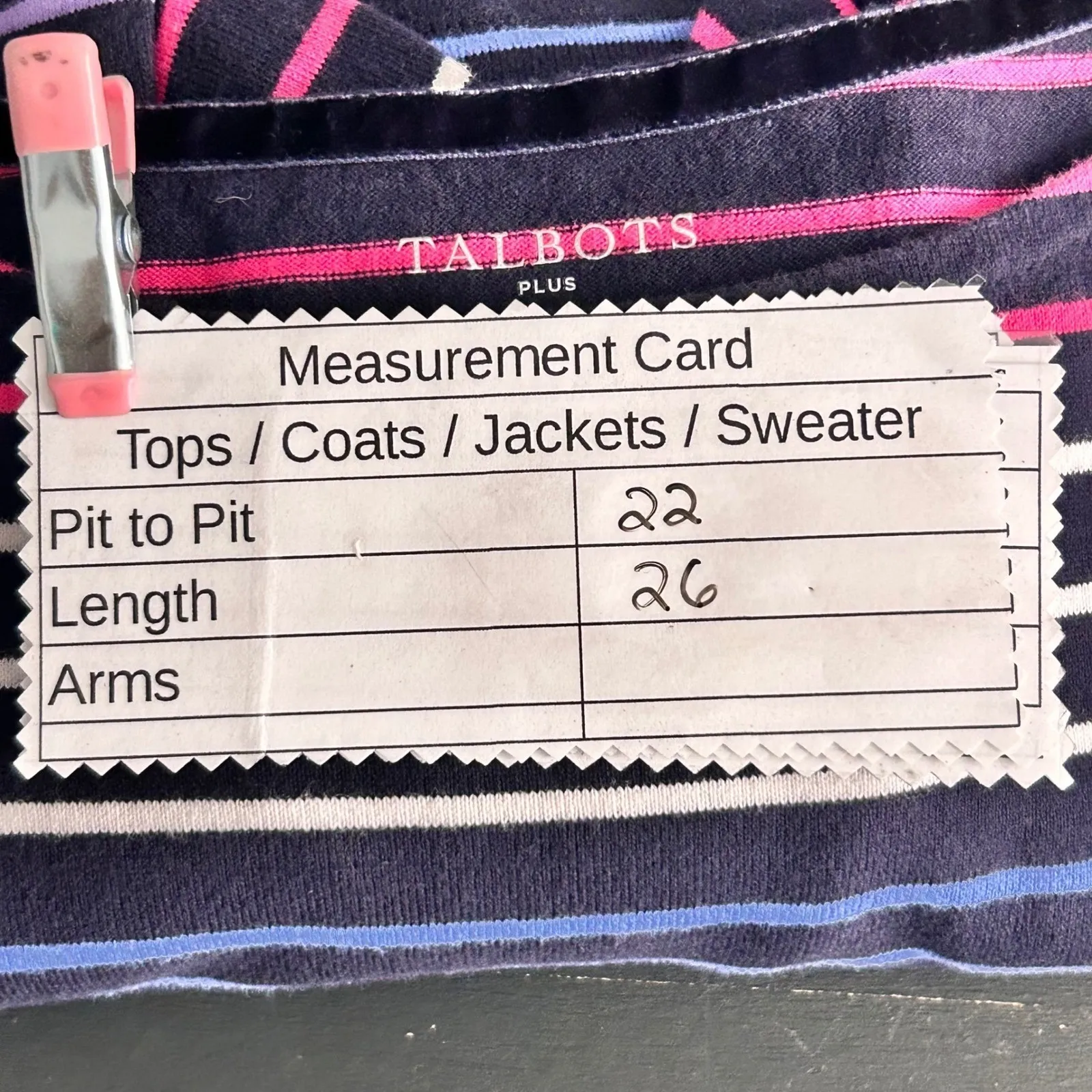 Talbots‎ Striped Top Black Size X - Image 8