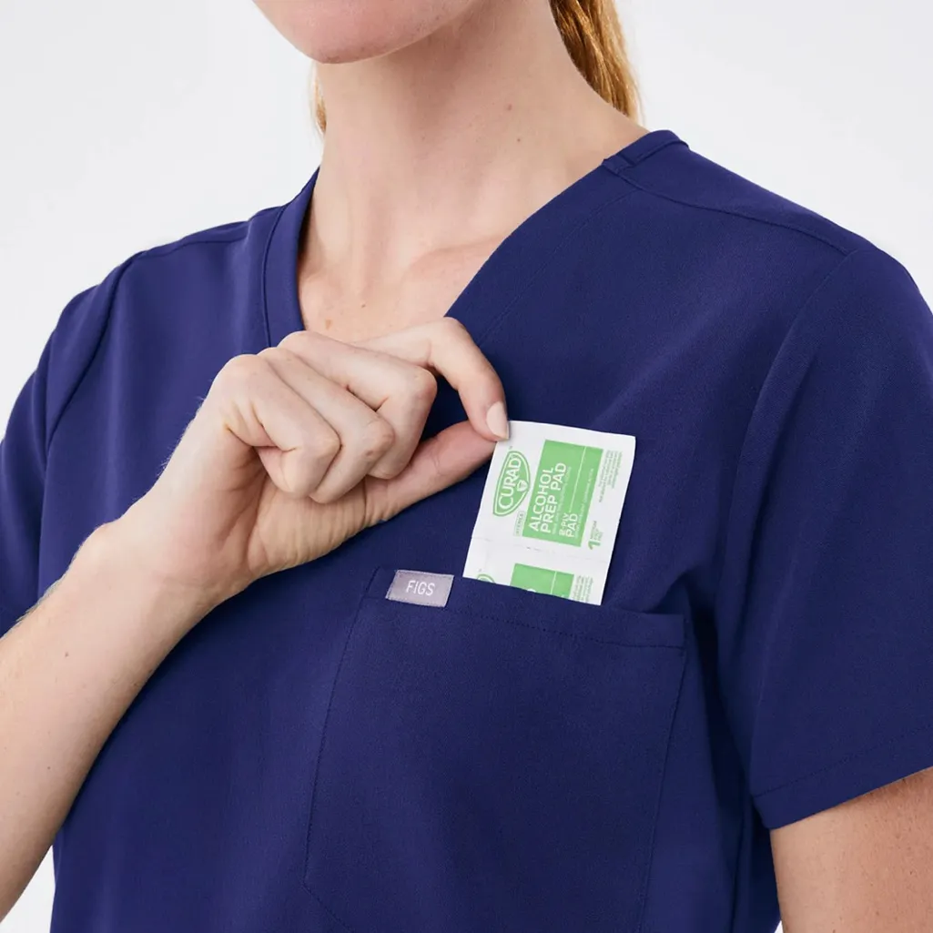 Fig Catarina one pocket scrub top women's nurse scrub top navy blue size XL - Image 10
