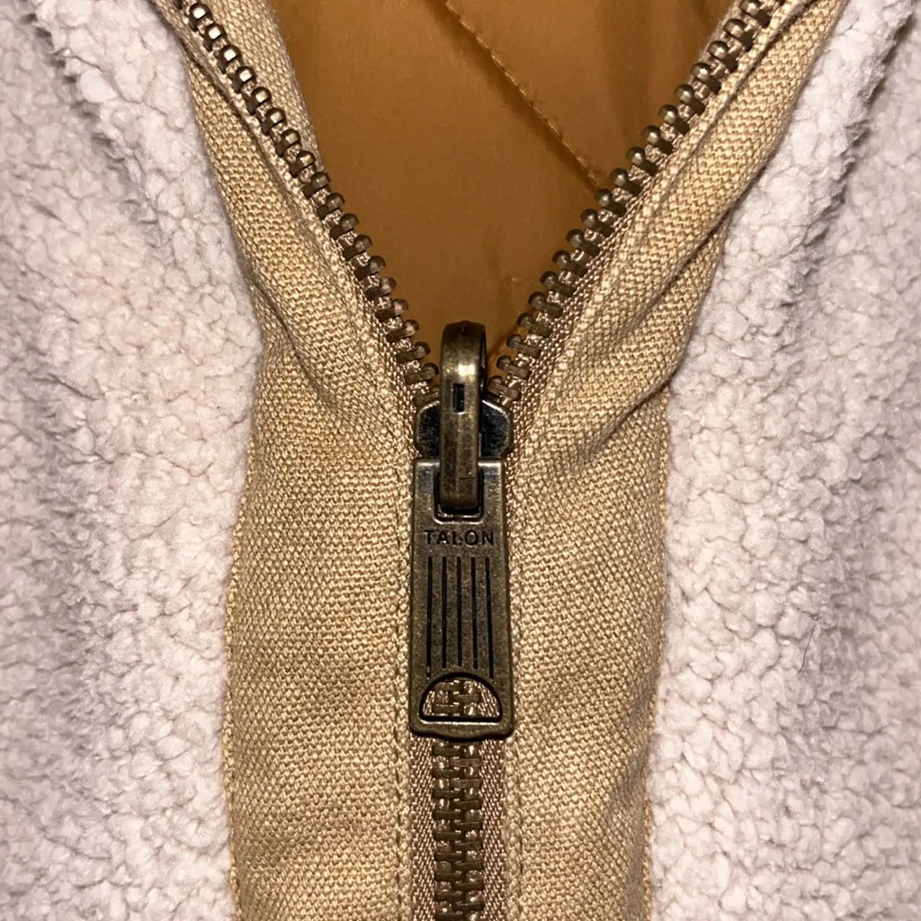 Vintage Unisex Eddie Bauer South REVERSIBLE Brown Quilted Vest Sherpa Lining - Image 14