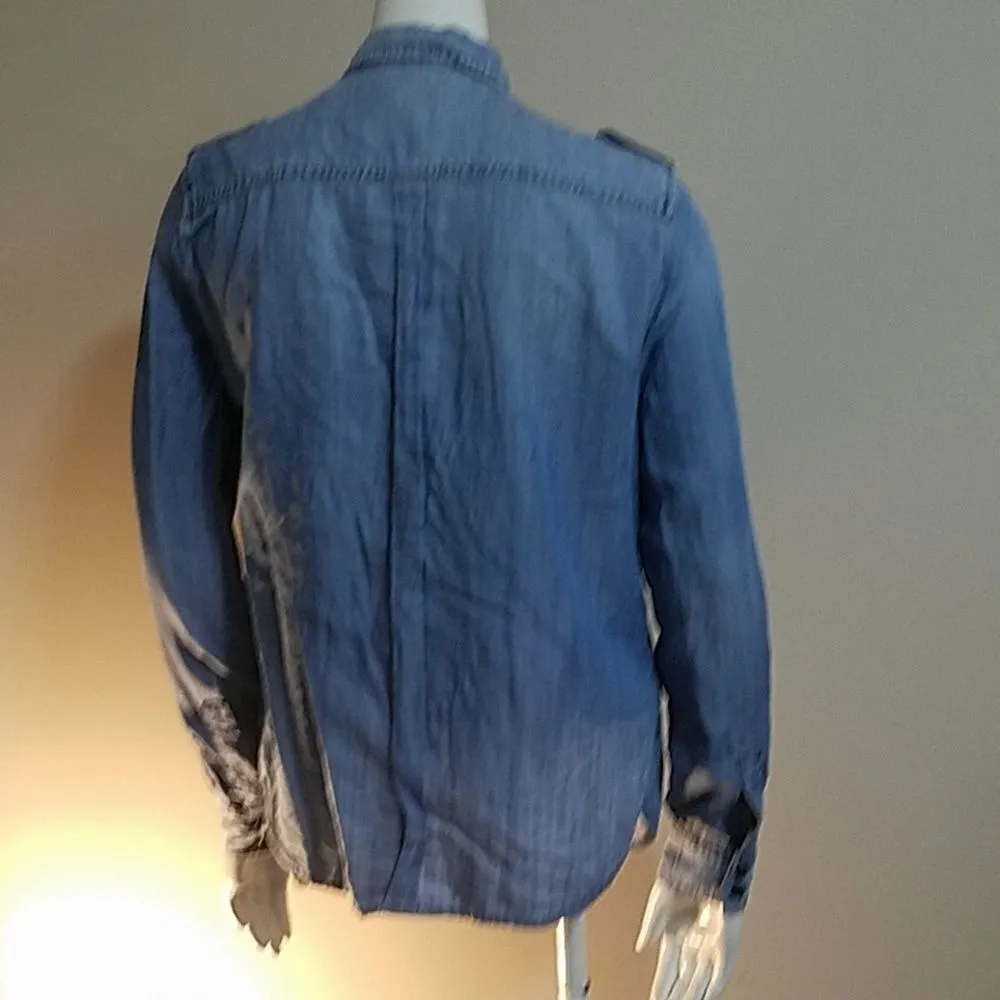 Frame Denim Blue Button Down Shirt (XS) - Image 4