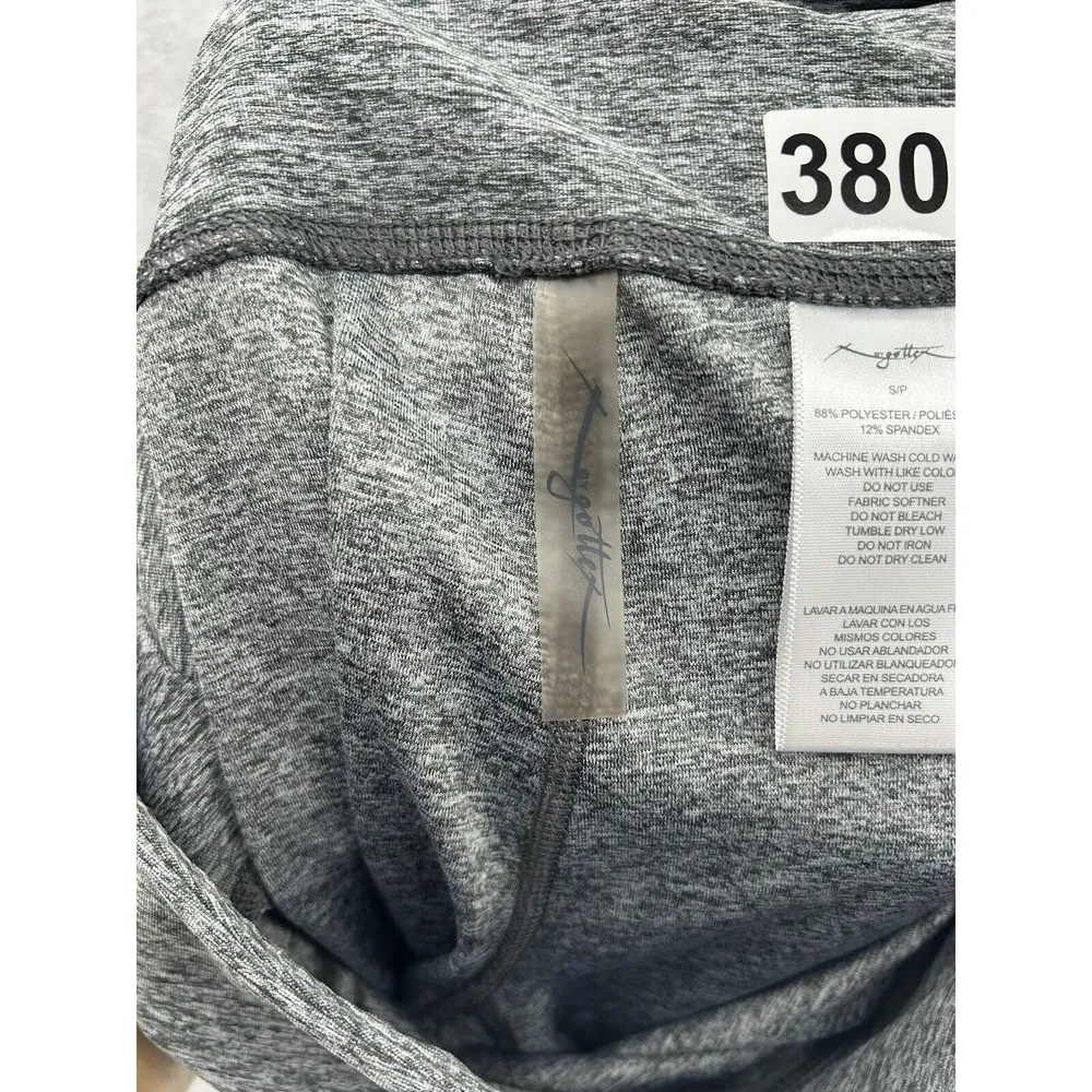 X by Gottex Women's Leggings Gray Marled Black Trim Size Small - Image 3