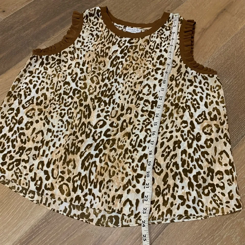 Current Air Leopard Print Sleeveless Blouse size L - Image 7