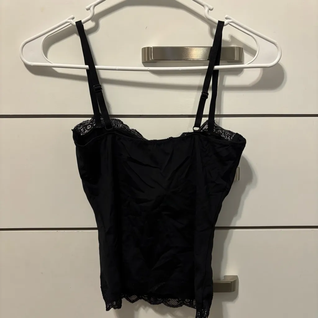 Lioness Black Lace Trim Tank Top - Image 3