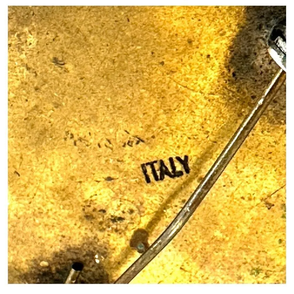 Vintage estate Italian micro mosaic floral brooch - Image 5