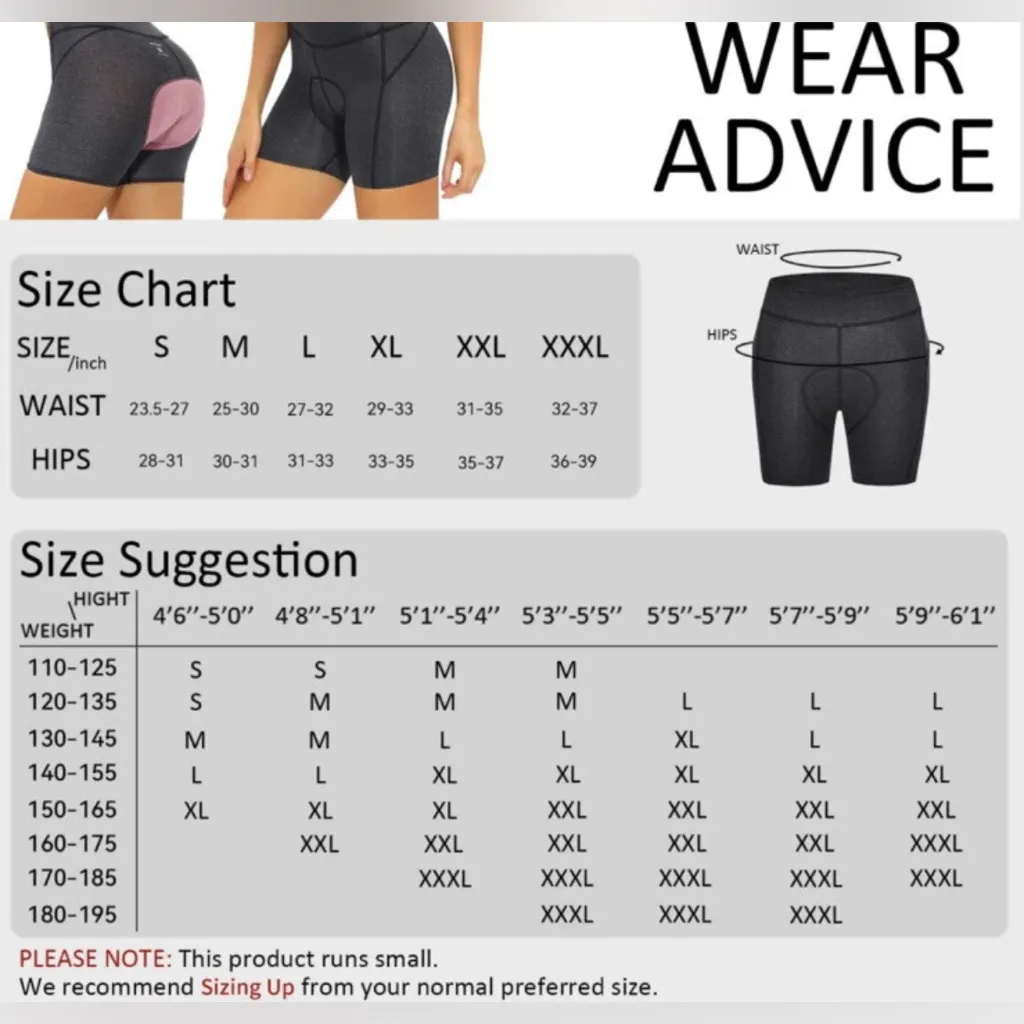 DEALYORK Size XL Padded Shorts Women’s Bike Cycling Shorts 3D Padding Cushion - Image 4