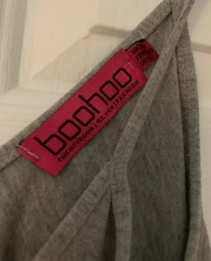 Boohoo Gray Swing Dress - Image 4