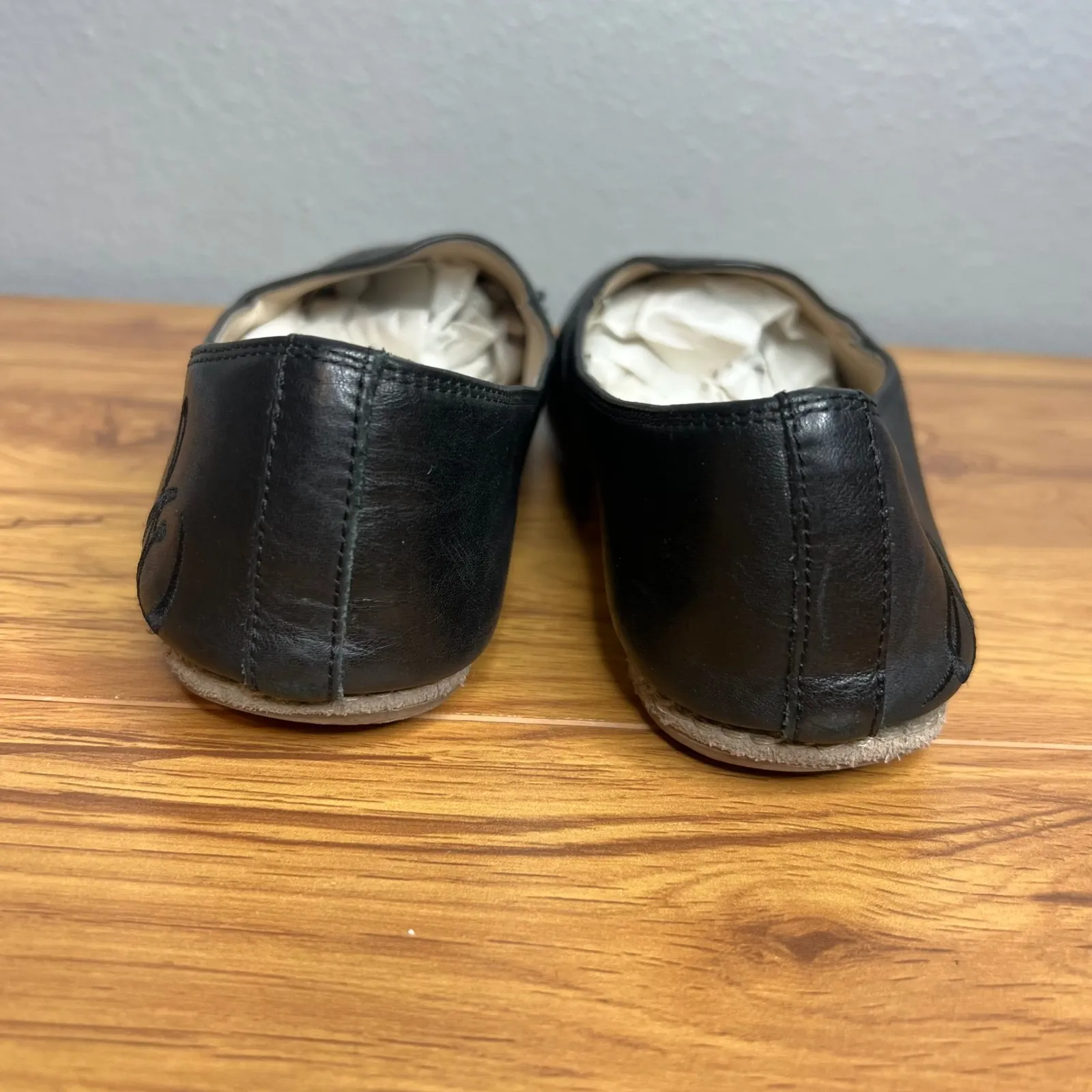 Sam Edelman Everie Black‎ Leather Loafers Flats Women Size 7M Slip On Shoes - Image 10