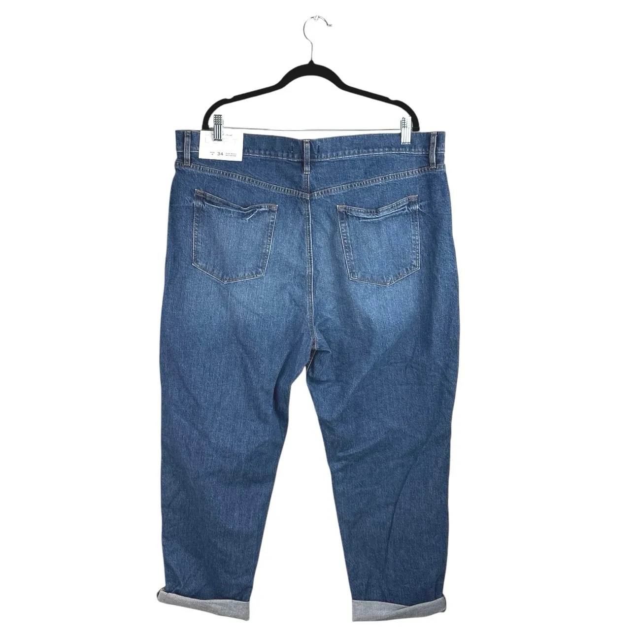 NEW Ann Taylor Loft Women's Blue Skinny Straight High Waist Denim Jean Pants 34 - Image 2