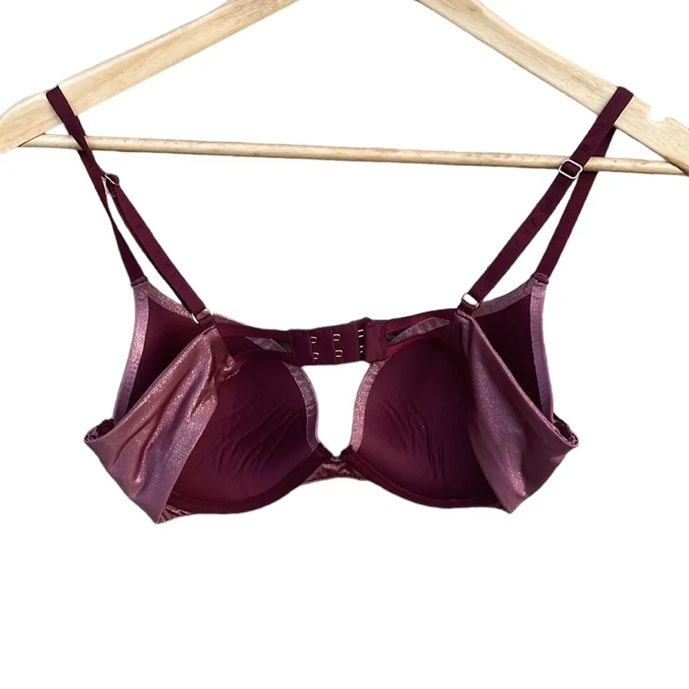 Savage X Fenty burgundy push-up demi bra size 34B - Image 2