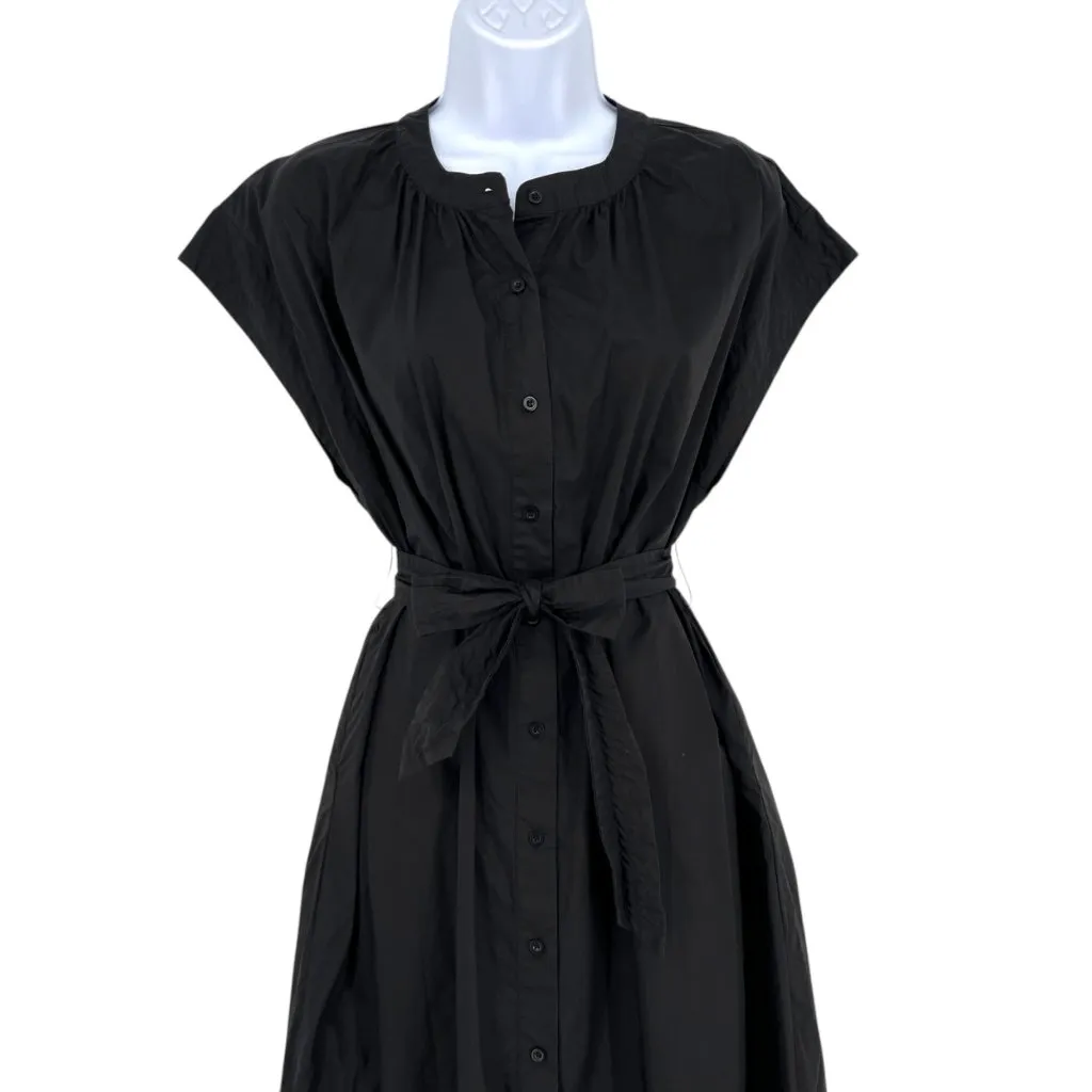 Deluc Cancela Poplin Sleeveless Shirt Dress Black Cotton Dress Size XS - Image 2