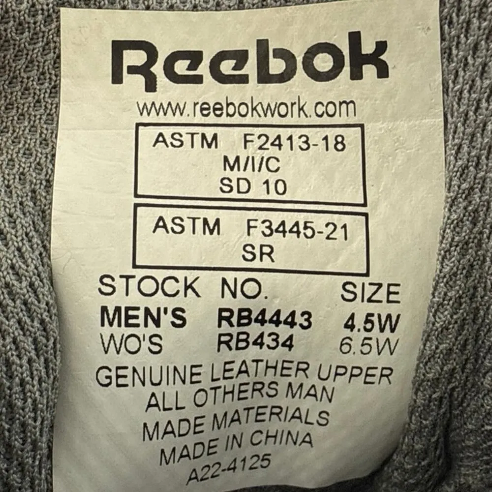 Reebok Sublite Women's White Steel Toe Lace Up Work Safety Sneakers Shoes 6.5 - Image 7