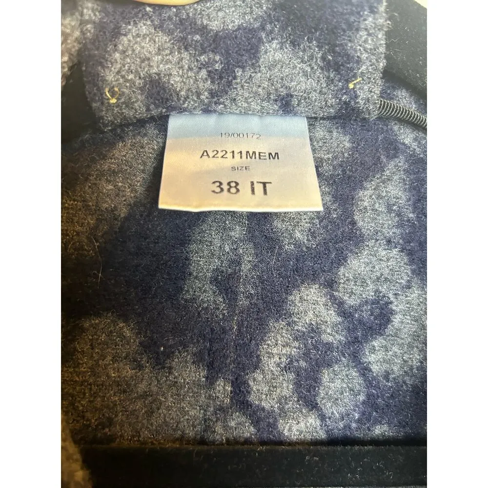 Harris Wolfe London Designer Quiet Luxury Animal Print Blazer Size 4 Black - Image 5