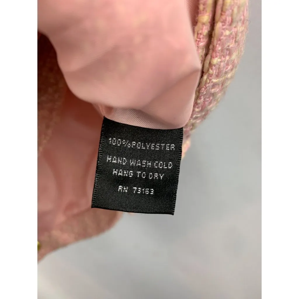 Womens Tweed Sleeveless Moto Vest By Spirited XS Pink - Image 5