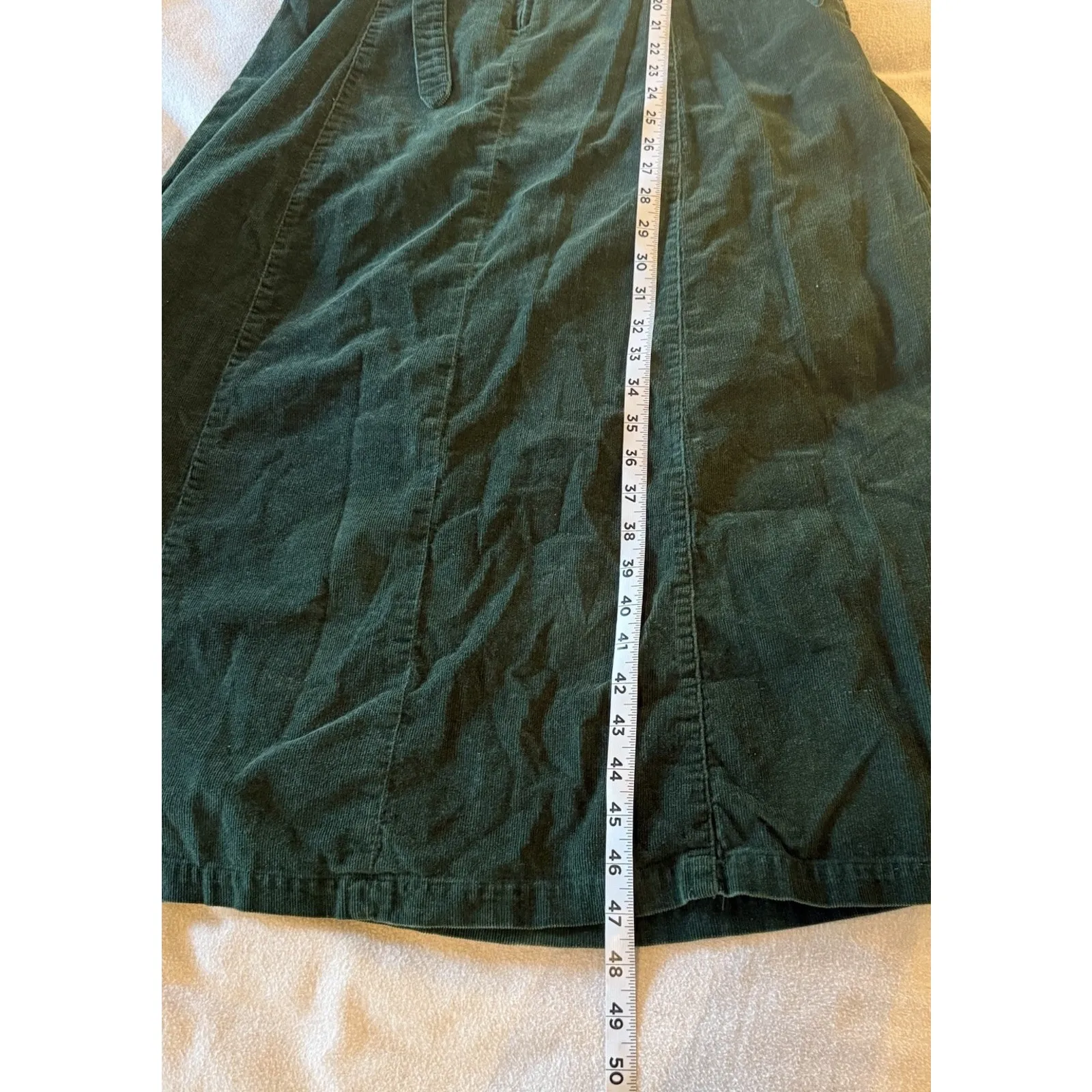 VTG Green Corduroy Milkmaid Dress FADS Sz 6 Midi Cottagecore Dutch Girl Costume - Image 13