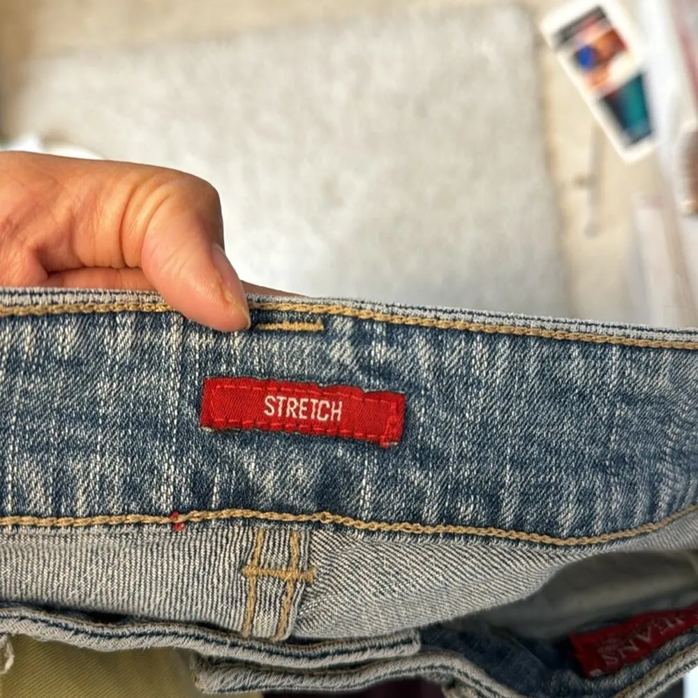 Vintage Guess super low rise flare Y2K light wash stretch jeans size 29 - Image 5