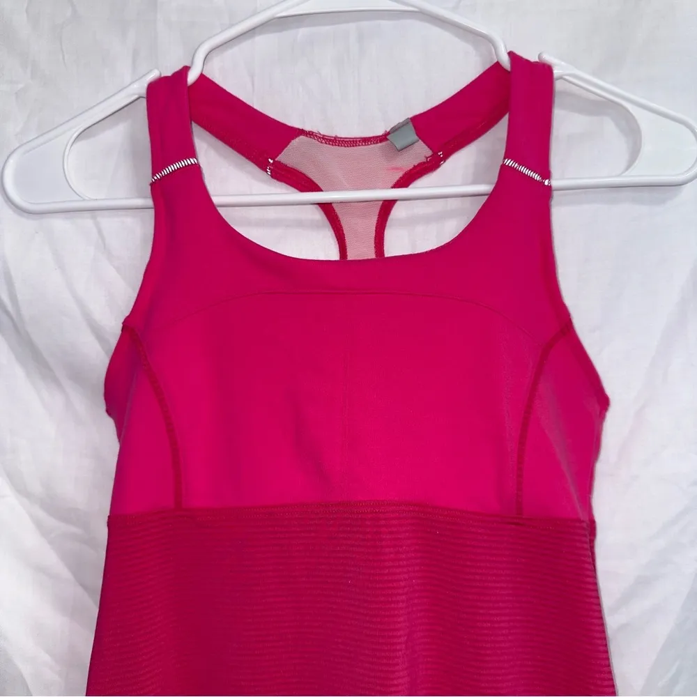 Athleta Pink Skills & Drills Racerback Built in Bra Tank Top size XXS - Image 2