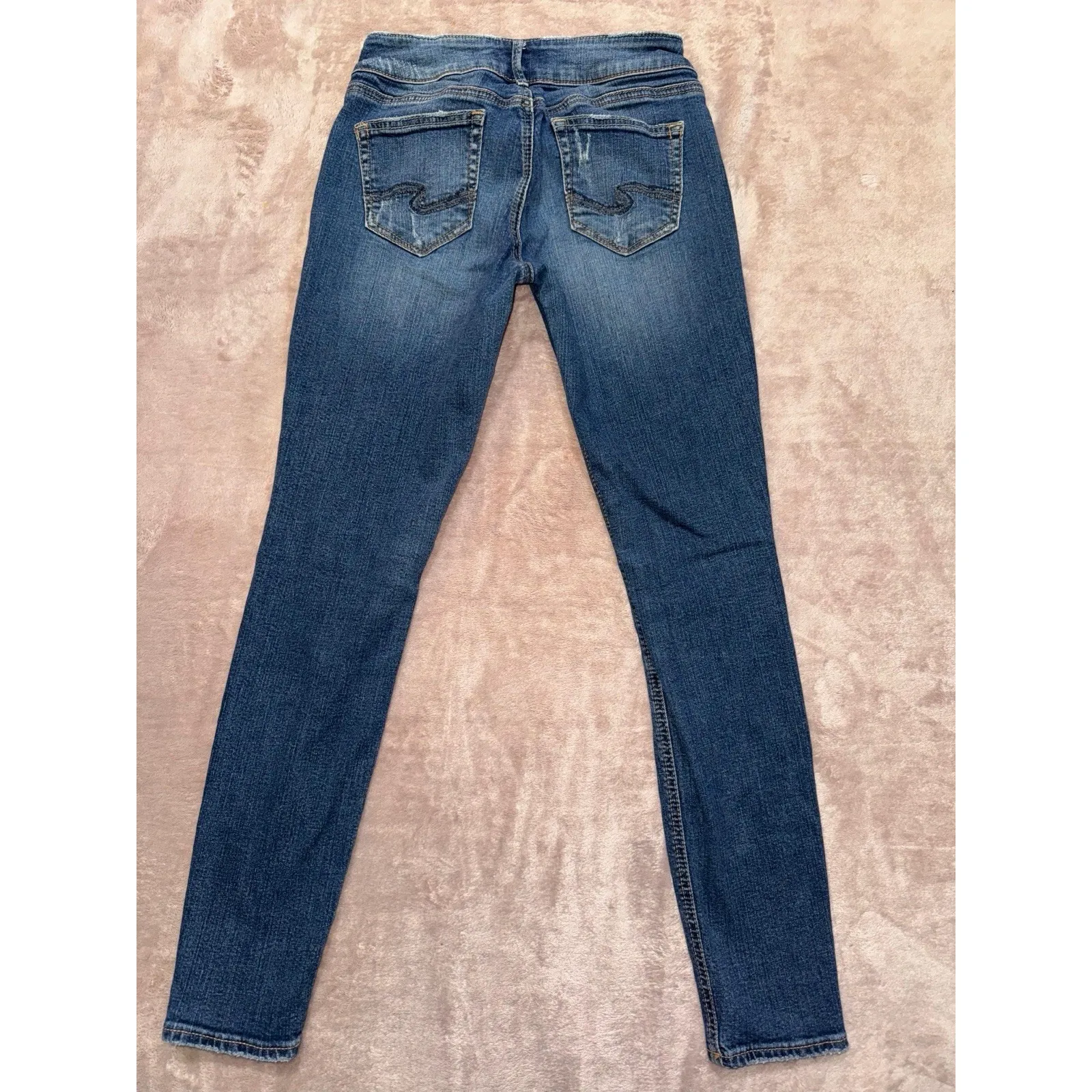 Silver Jeans Womens‎ Suki Skinny Distressed Denim Jean Size 26 - Image 6
