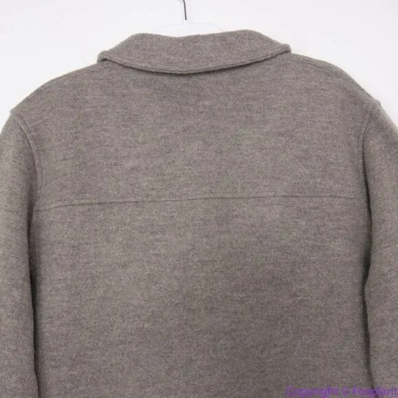 NEW Madewell 100% merino wool Boiled‎ Wool Bridgman Sweater-Jacket, L - Image 8