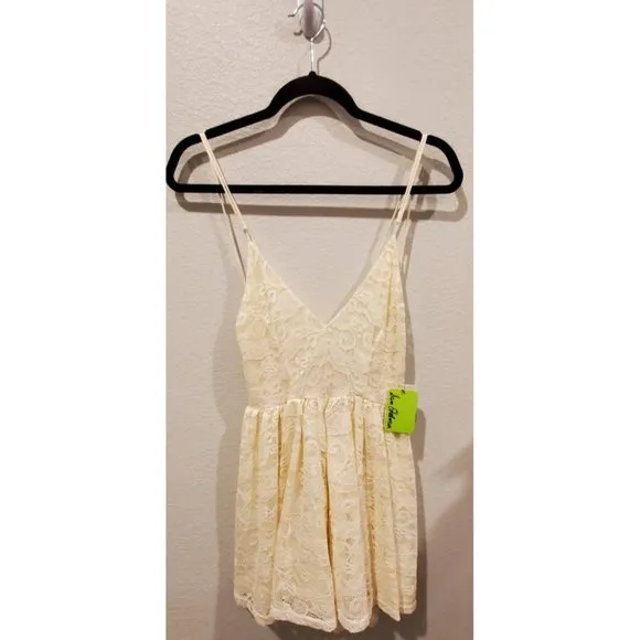 SAM EDELMAN Ivory Lace Mini Romper - Image 3