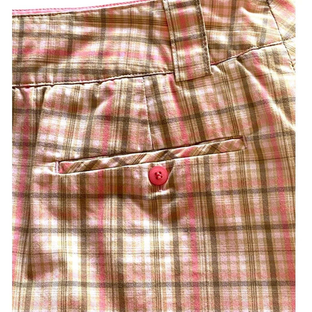SPORT HALEY Pink Plaid Golf Tennis Mini Skirt Skort Short ~ Women's Size 12 - Image 5