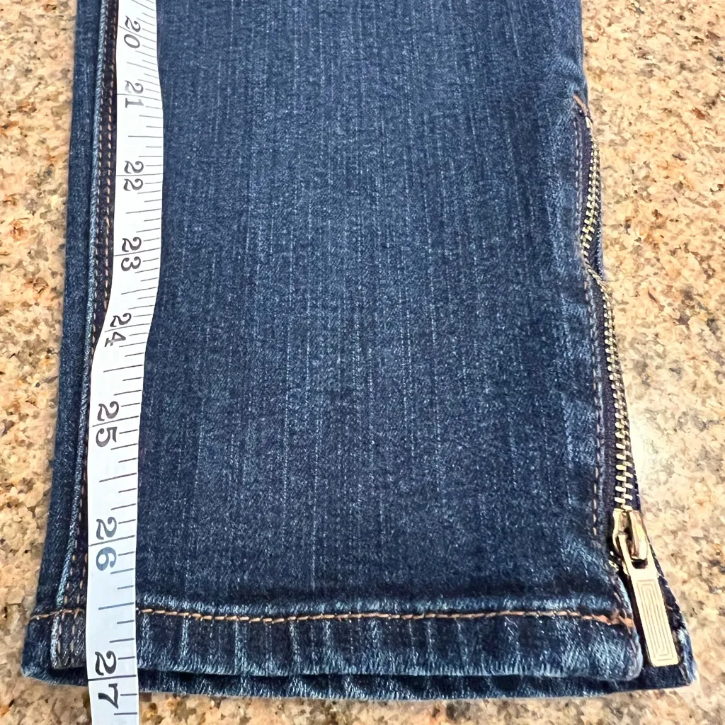 White House Black Market Dark Blue Skimmer Jeans Size 10 EUC - Image 4