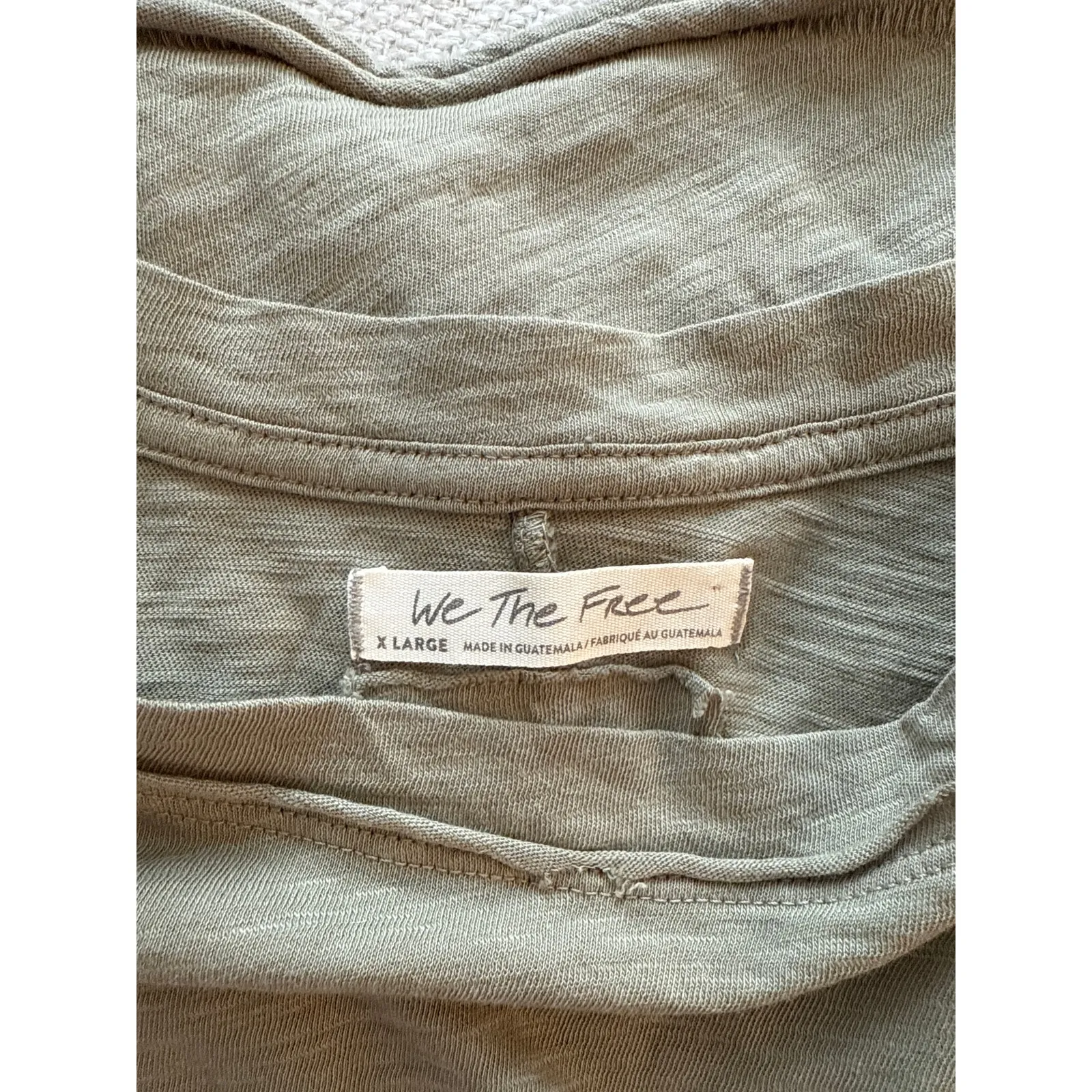 We The Free Thumb Hole Long Sleeve Pullover Tunic T-Shirt Green Women's X-Large - Image 4