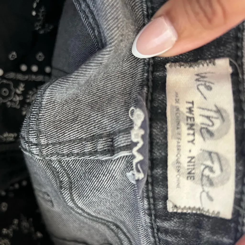 Free People We The Free Faded Black Straight Jeans - Image 6