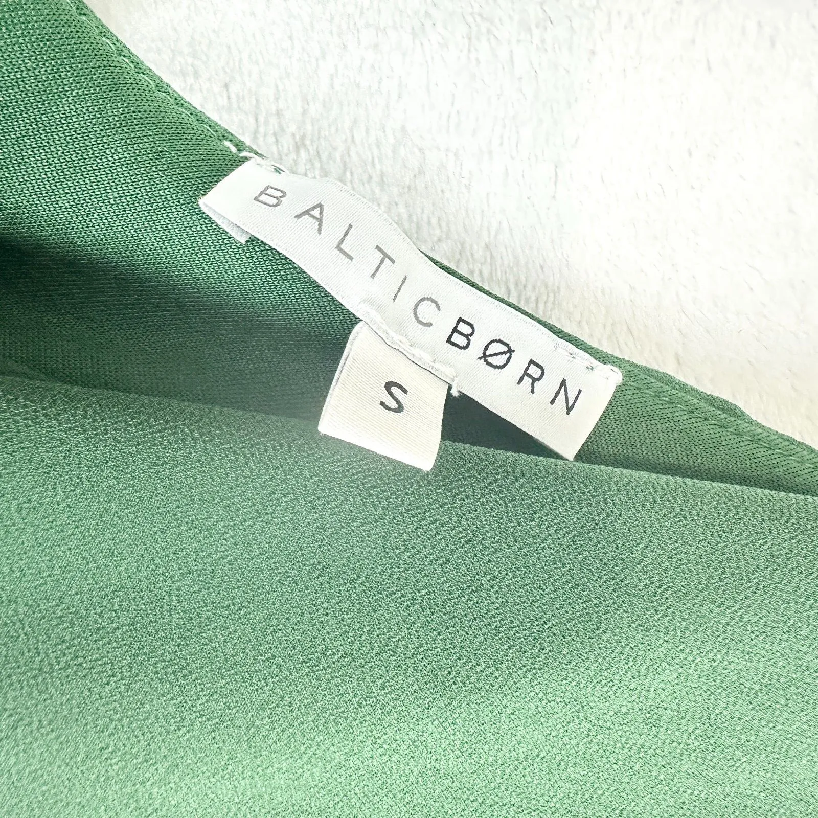 Baltic Born Katya Ruffle Maxi Dress Size Small Evergreen Chiffon - Image 10