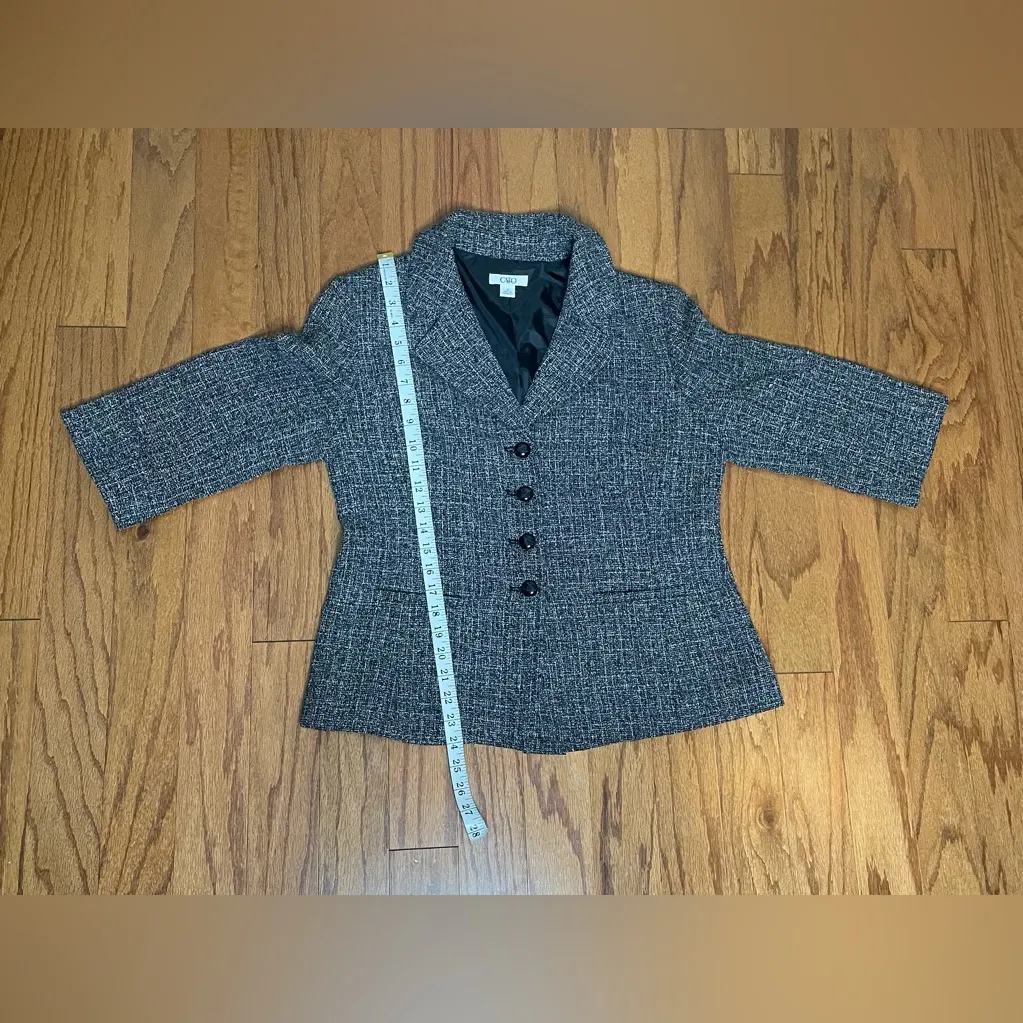 Cato- Black and White Tweed Blazer Size 12 - Image 4