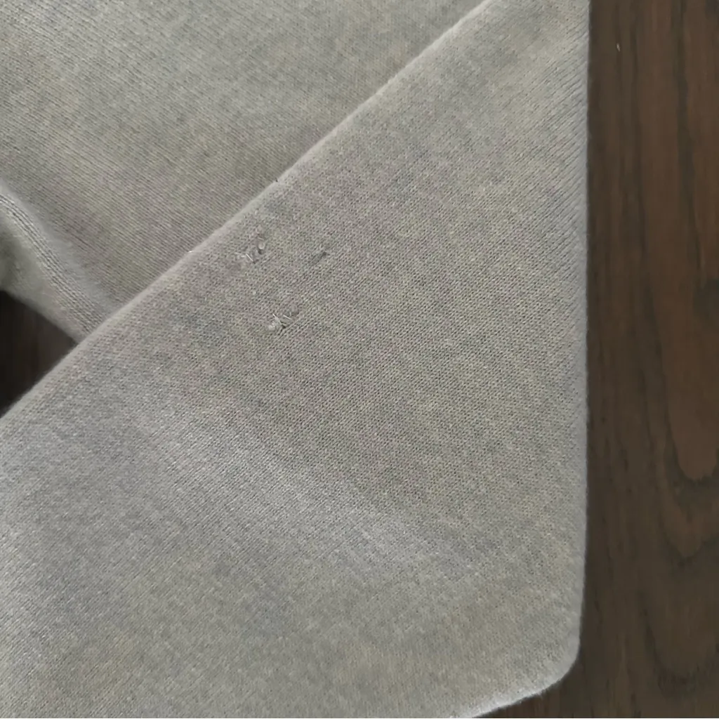 TSE 100% Cashmere Button Front Crew Neck Cardigan Sweater Heather Oatmeal Large - Image 7