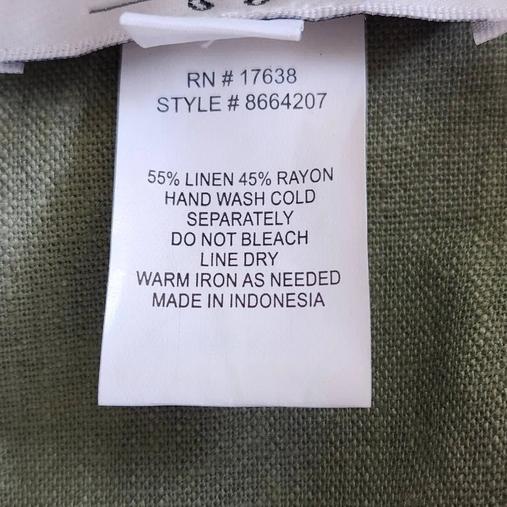 Lady Dorby Green Linen Short Sleeve Blazer NWT Size 16W Olive Green Blazer - Image 7