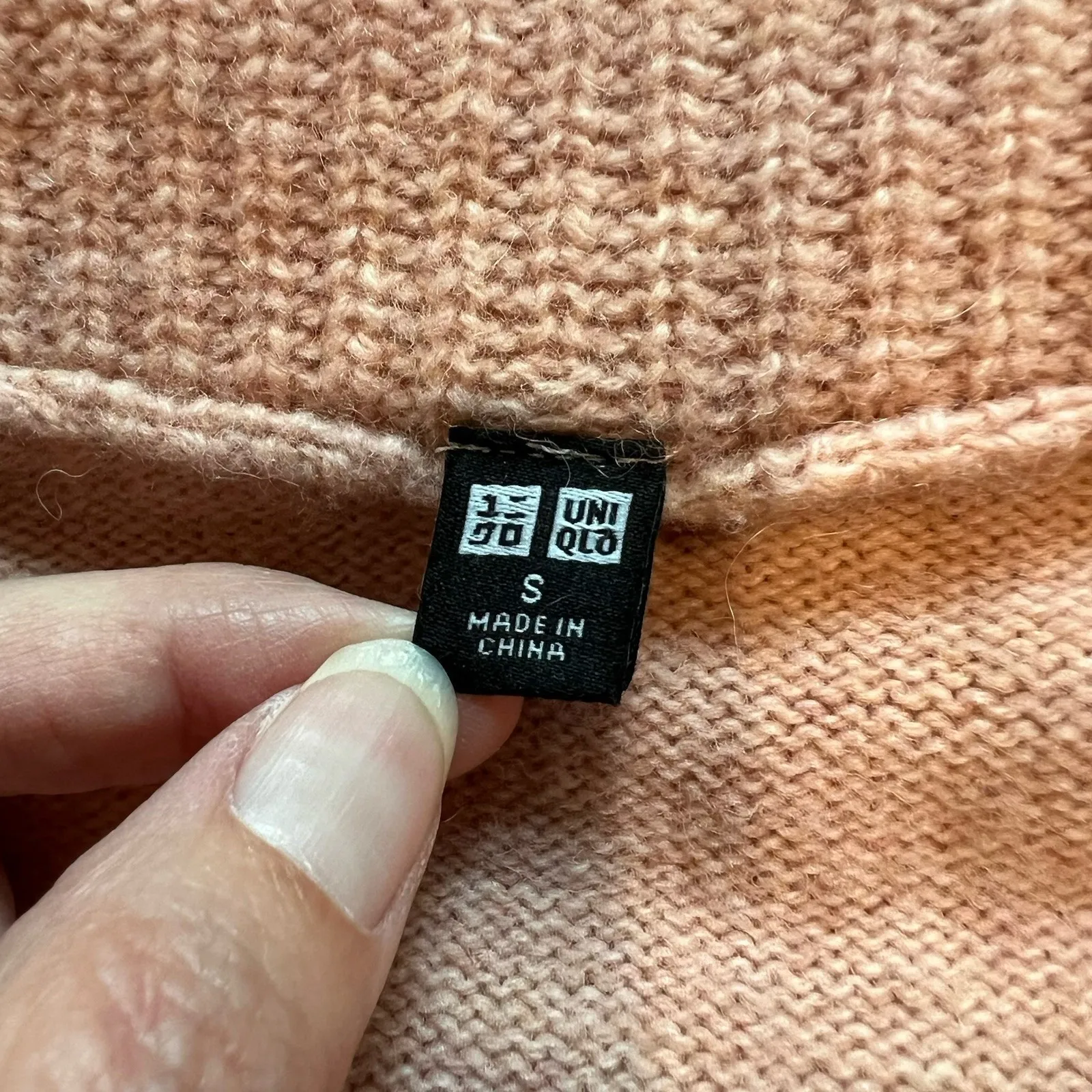 Uniqlo Sweater Pink Cowl Neck‎ Wool Blend Coquette Cozy Feminine Romantic - Image 6