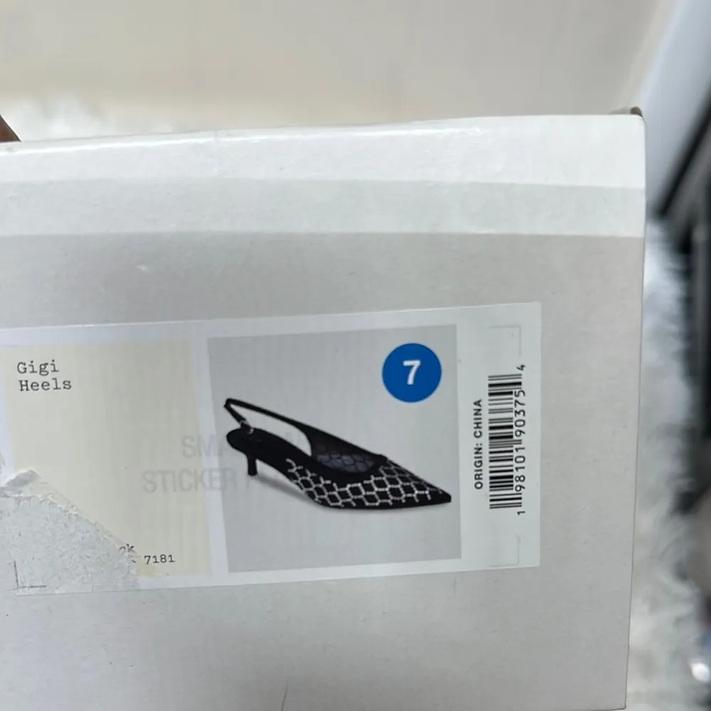 a new day Black and Silver Mesh Kitten Heel Pumps with Sequins Embellished - Image 8