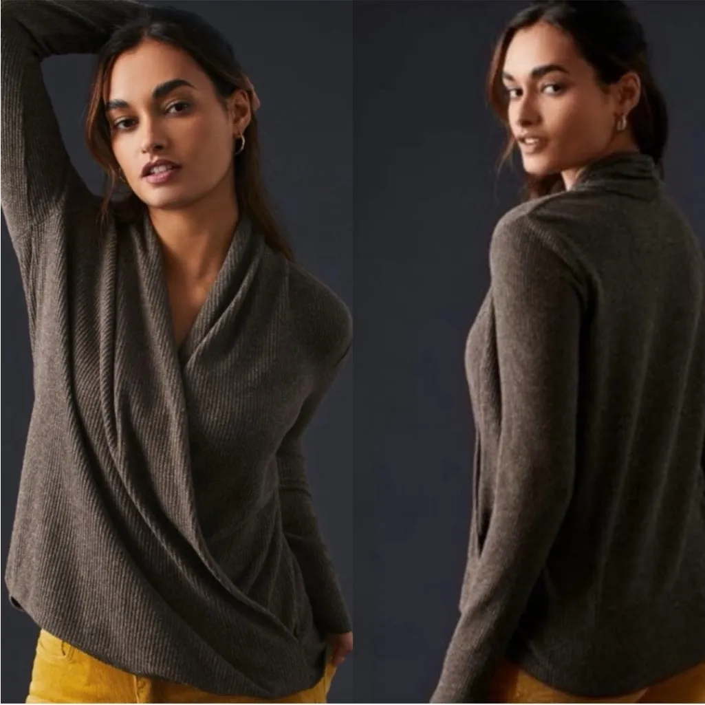 Anthropologie Daily Practice Soft Wrap Top Size Small - Image 2