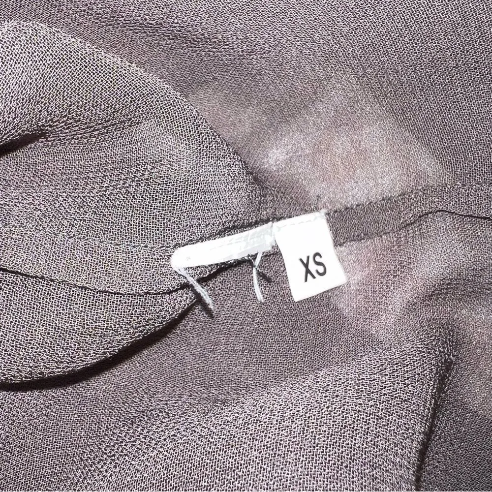 Chan Luu Sheer Beaded Gray Mini Dress XS Fairycore Y2K Whimsy Goth - Image 11