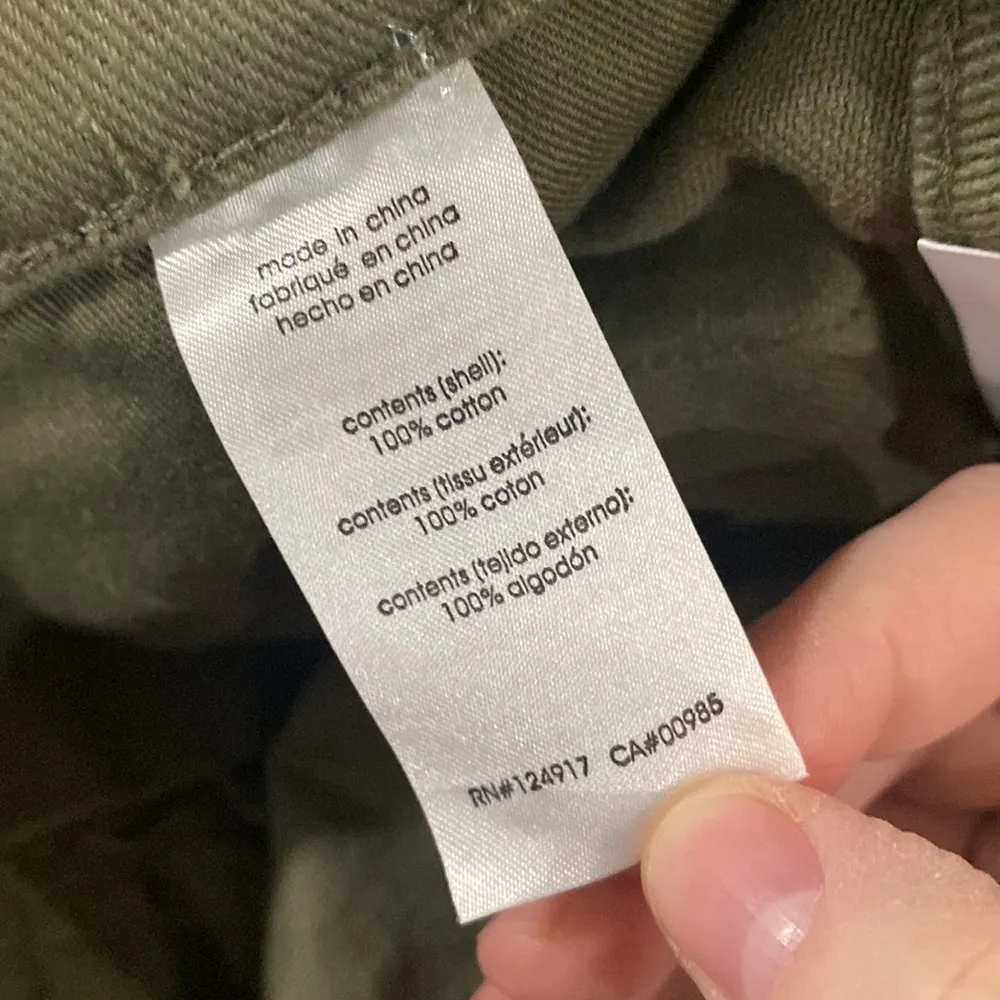 We Wore What  utility pant solid rigid denim in olive size 25 - Image 14