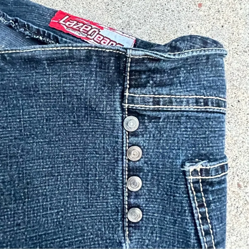 Vintage Y2K Lazer Jeans Flare with no waistband stretchy Size 9 - Image 6