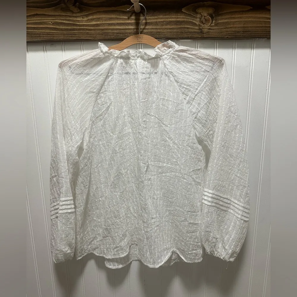 By The River Sheer White Boho Button - Image 2