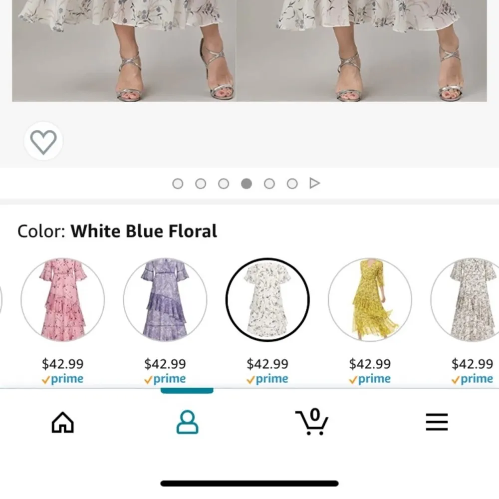 XINOU Womens Dresses White Floral Maxi Dress V Neck High Waist Chiffon size M. Size M - Image 15