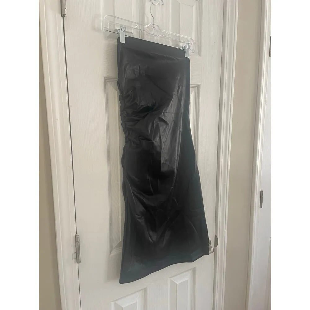 Susana Monaco Strapless Black Spandex tube mini dress w/ Side Zipper, A73 - Image 2