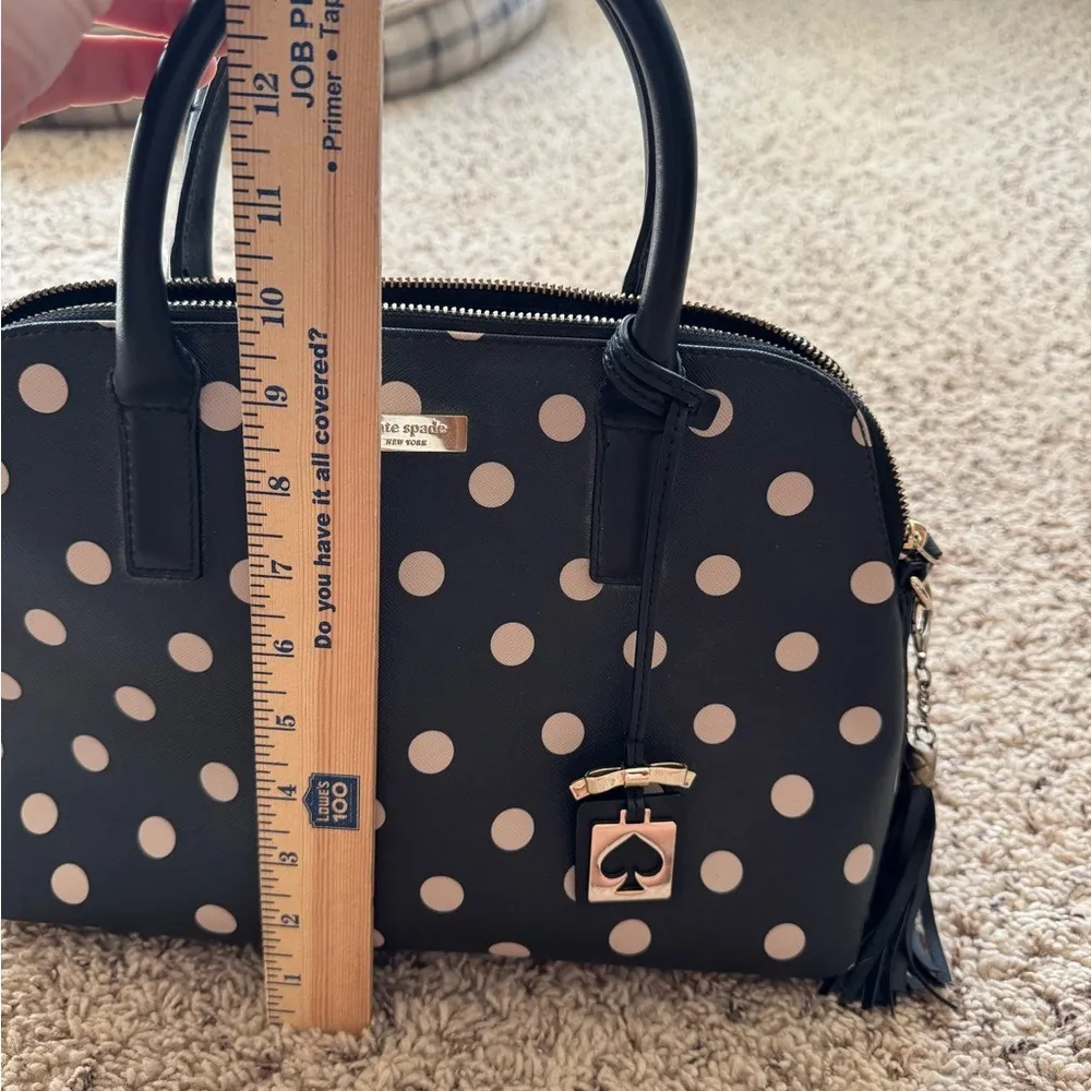 Kate Spade Handle Bag, Black‎ White Polka Dot - Image 14