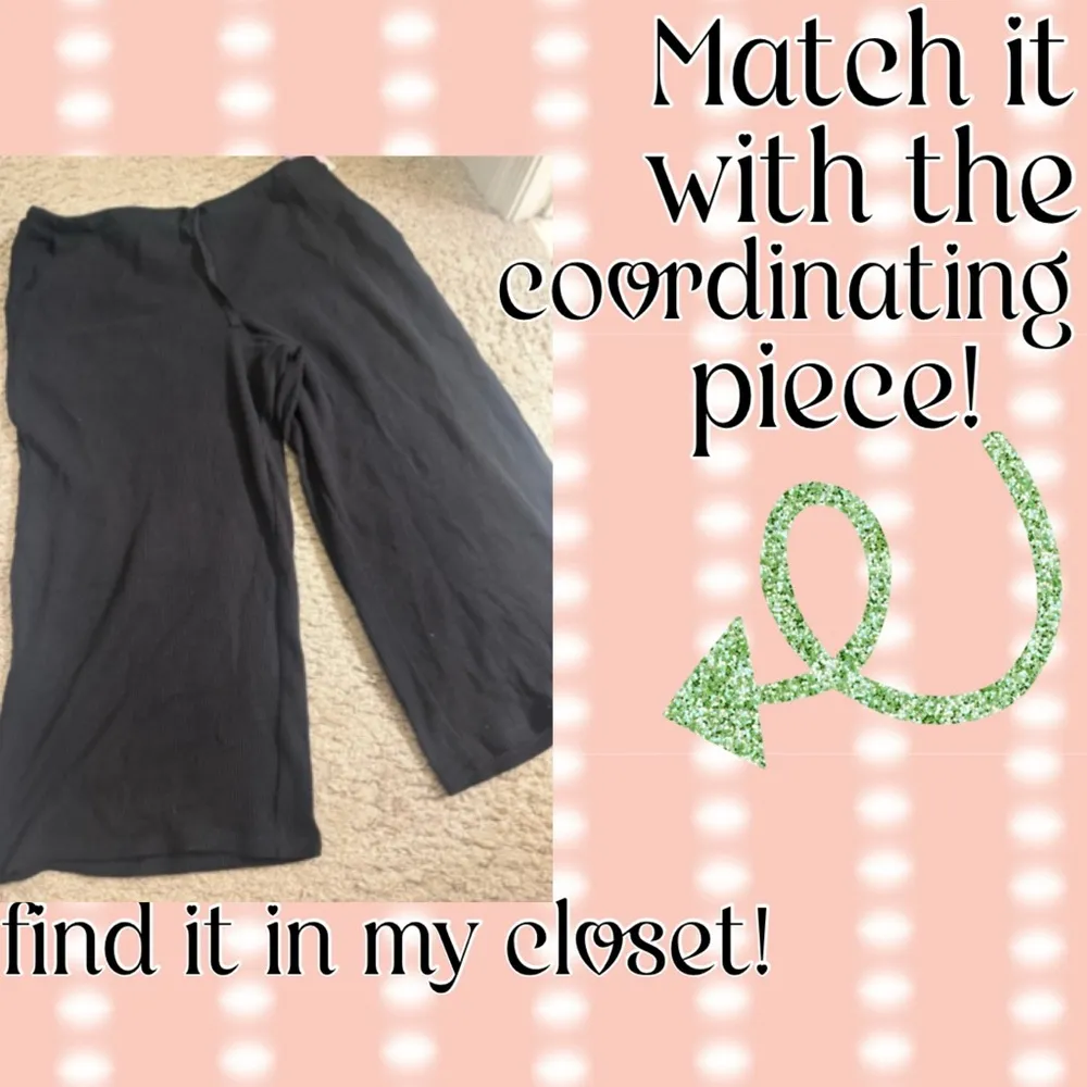 Stars Above Black Waffle Knit Quarter Zip Lounge Sleep Sweatshirt - size XXL - Image 11